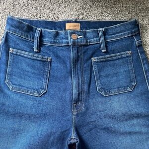 MOTHER Brand New Jeans Size 29 Patch Pocket Rambler cropped raw hem